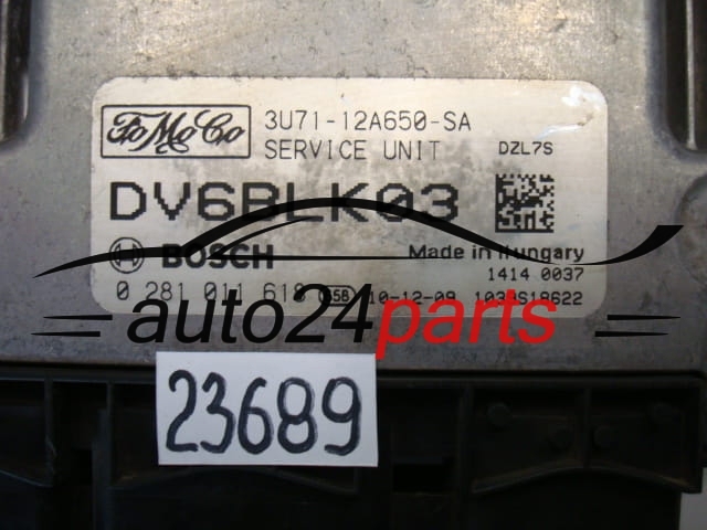 FORD FOCUS 1.6 TDCI 3U7112A650SA 3AZA BOSCH 0281011618, 0 281 011 618