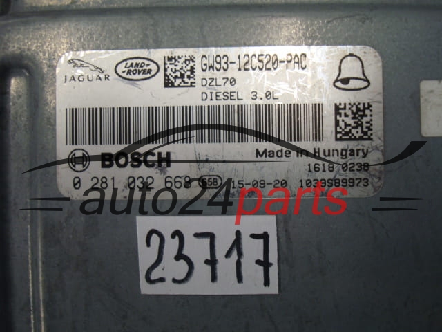KOMPUTER STEROWNIK SILNIKA JAGUAR LAND ROVER 3.0 D BOSCH 0 281 032 668, 0281032668, GW93-12C520-PAC, GW9312C520PAC