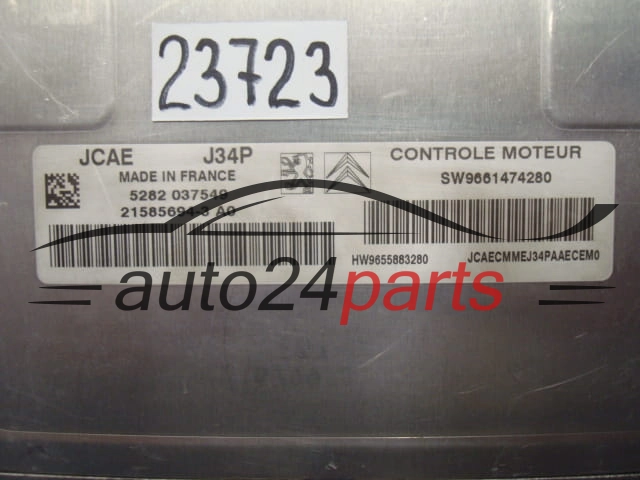 KOMPUTER STEROWNIK SILNIKA PEUGEOT 206 VALEO 21585694-3 A0, 215856943, 215856943A0, SW9661474280, HW9655883280
