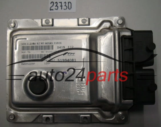 Komputer sterownik silnika Fiat 500 1.2 8V benzyna Magneti Marelli 9GF.T6 51994081 BC.0116757.F Euro 6