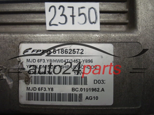 Sterownik silnika Lancia Ypsilon 1.3 Multijet 75 KM Magneti Marelli MJD 6F3.Y8 51862572 HW04T