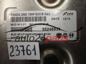 KOMPUTER STEROWNIK SILNIKA FIAT PANDA 1.3 MAGNETI MARELLI MJD 8F3.P1, MJD8F3P1, FPT 55246933, BC.0105763.B, BC0105763B