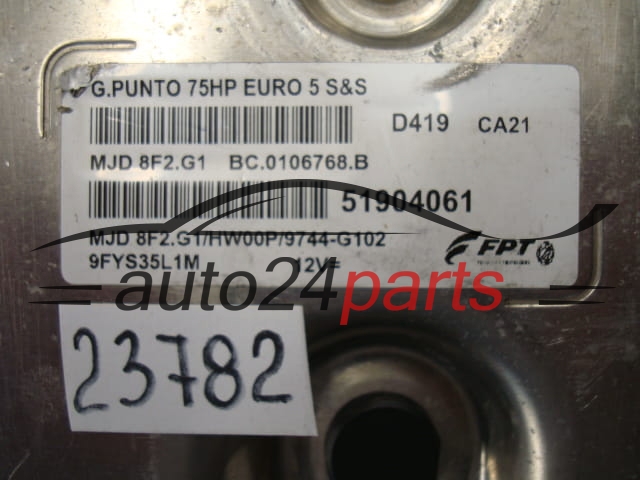 Sterownik silnika Fiat Punto Evo 1.3 JTD 51904061 BC0106768B – zdjęcie 2