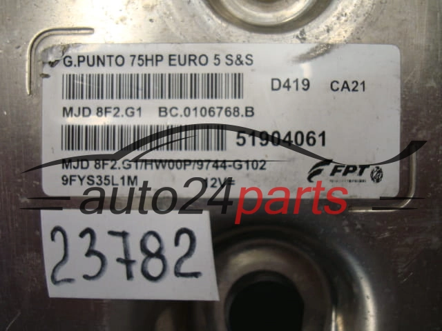 Sterownik silnika Fiat Punto Evo 1.3 JTD 51904061 BC0106768B – zdjęcie 2