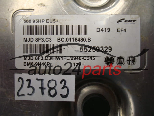 KOMPUTER STEROWNIK SILNIKA FIAT 500 55259329, MJD8F3.C3, MJD8F3C3