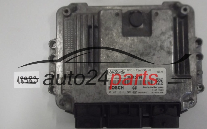 KOMPUTER STEROWNIK SILNIKA FORD FOCUS 1.6 TDCI BOSCH 0 281 011 701, 0281011701, 6M5112A650NB, 6M51-12A650-NB 9BXB