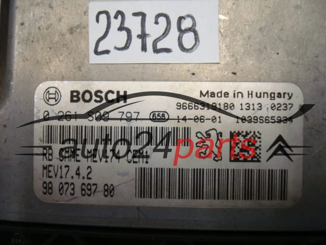 CITROEN PEUGEOT BOSCH 0 261 S09 797, 0261S09797, 9807369780