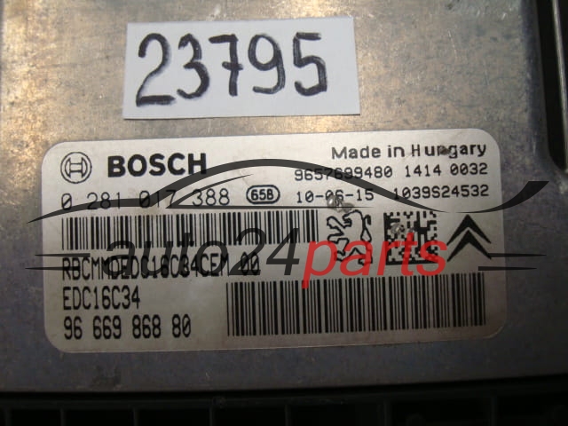 Sterownik silnika Citroen Peugeot 1.4 HDI 0281017388 9666986880 – zdjęcie 2