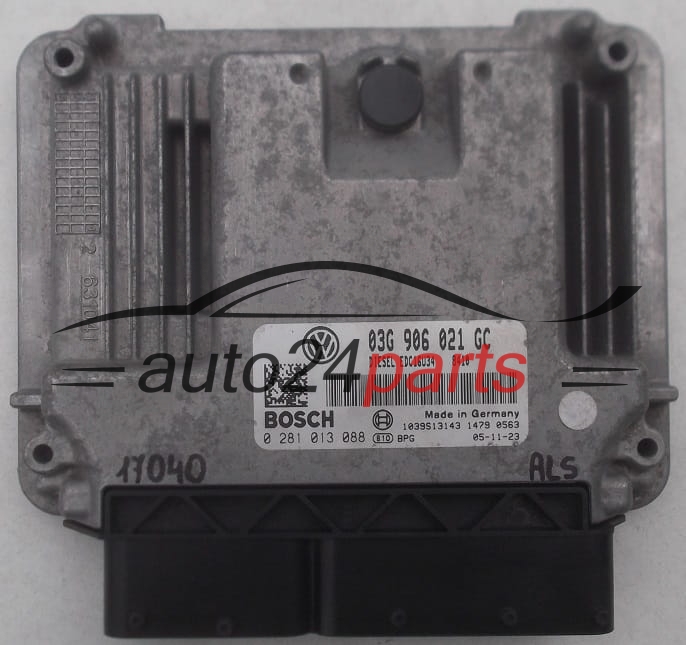CALCULATEUR MOTEUR VW VOLKSWAGEN TOURAN 2.0 TDI BOSCH 0 281 013 088, 0281013088, 03G 906 021 GC, 03G906021GC