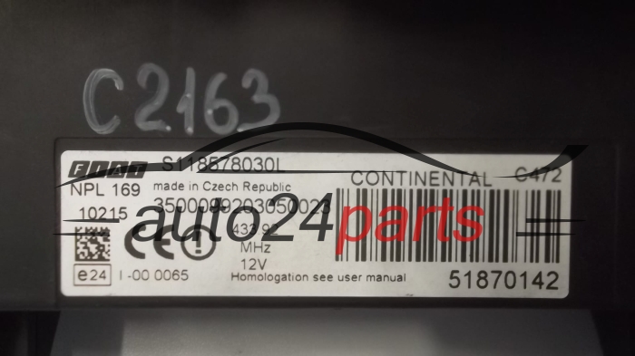 Moduł komfortu BSI Fiat Panda S118578030L 51870142 – zdjęcie 2