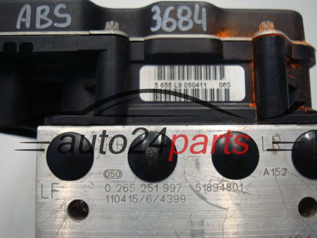 Pompa ABS i sterownik Fiat Punto Evo 51894801 0265251997 – zdjęcie 2