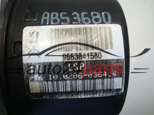 ABS POMPA I STEROWNIK CITROEN PEUGEOT 9663841580, 10.0206-0364.4, 10020603644, 10.0960-1181.3, 10096011813
