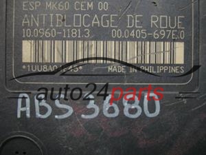 ABS POMPA I STEROWNIK CITROEN PEUGEOT 9663841580, 10.0206-0364.4, 10020603644, 10.0960-1181.3, 10096011813