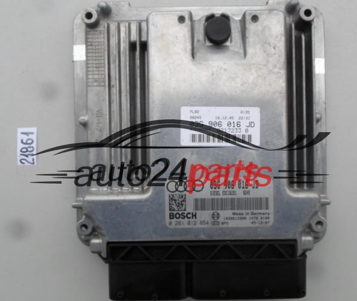 AUDI A4 2.0 TDI BRE 03G906016JD, 03G 906 016 JD, BOSCH 0 281 012 654, 0281012654, DIESEL EDC16U31