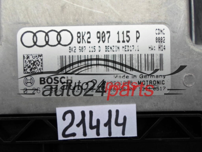 AUDI A4 A5 2.0T TFSI 8K2907115P, 8K2907115D, 8K2 907 115 D, BOSCH 0 261 S04 132, 0261S04132, BENZIN MED17.1 CDBC 0005, 1039S34196