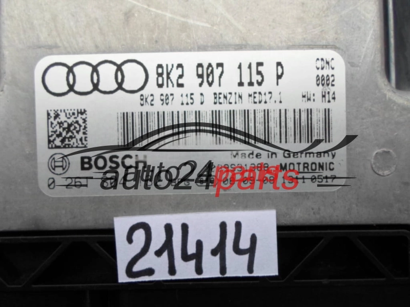 AUDI A4 A5 2.0T TFSI 8K2907115P, 8K2907115D, 8K2 907 115 D, BOSCH 0 261 S04 132, 0261S04132, BENZIN MED17.1 CDBC 0005, 1039S34196