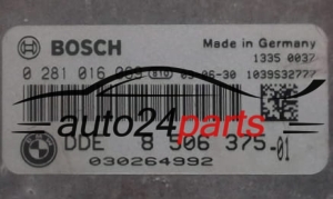 BMW SERII 1 E87 118 2.0 DIESEL BOSCH 0281016069, DDE 8506375 -01, 8 506 375 -01, 1039S32777