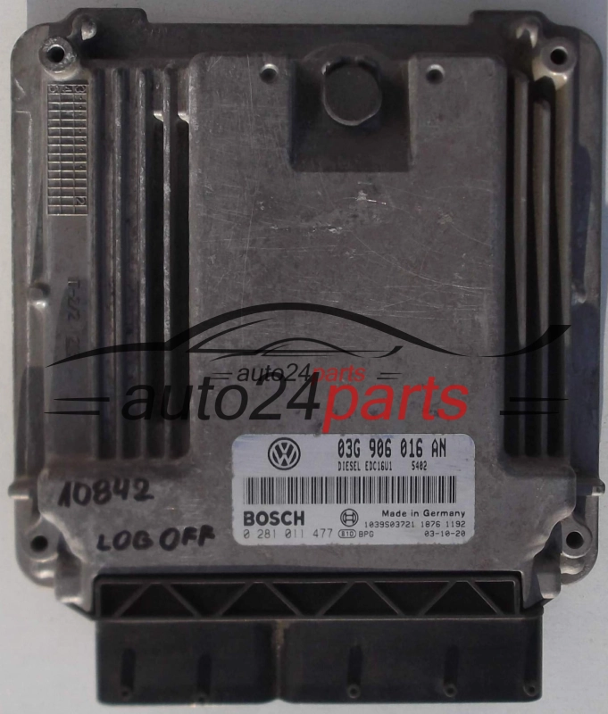 CHRYSLER VOYAGER 2.5 CRD BOSCH 0 281 011 447, 0281011447, 03G 906 016 AN, 03G906016AN