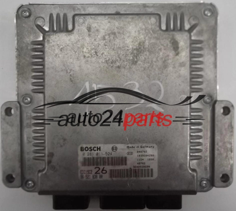 CITROEN C5 2.0 HDI BOSCH 0281011524, 0 281 011 524, 9652183880, 96 521 838 80, EDC15C2 26