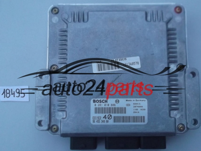 CITROEN C5 2.2 HDI BOSCH 0281010886, 0 281 010 886, 9645534980, 96 455 349 80, EDC15C2 40
