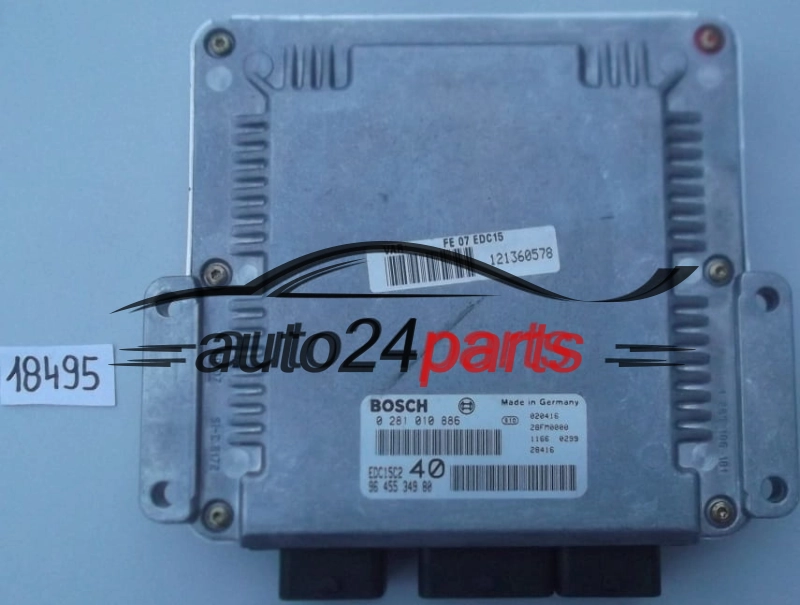 CITROEN C5 2.2 HDI BOSCH 0281010886, 0 281 010 886, 9645534980, 96 455 349 80, EDC15C2 40