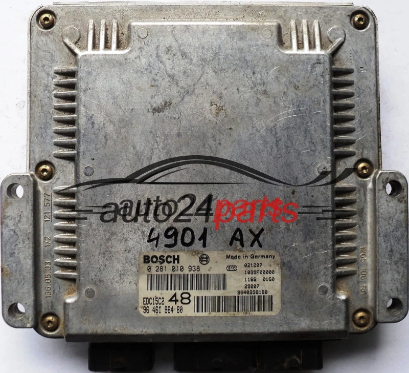 CITROEN C5 2.2 HDI BOSCH 0281010938, 0 281 010 938, 9646196480, 96 461 964 80, 9640938180 EDC15C2 48