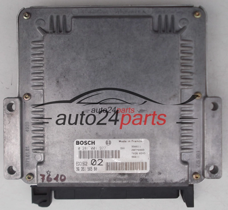 CITROEN C5 PEUGEOT 406 2.0 HDI BOSCH 0 281 001 977, 0281001977, 96 351 565 80, 9635156580