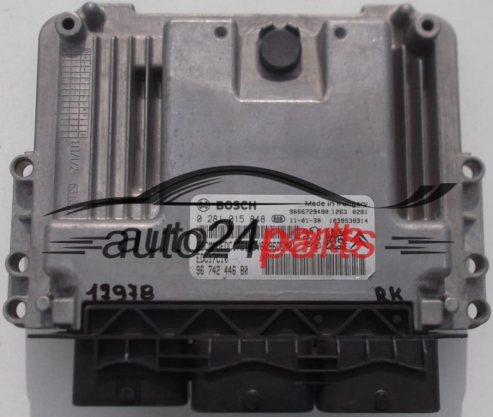 CITROEN PEUGEOT 1.6 HDI BOSCH 0 281 015 848, 0281015848, 96 742 446 80, 9674244680