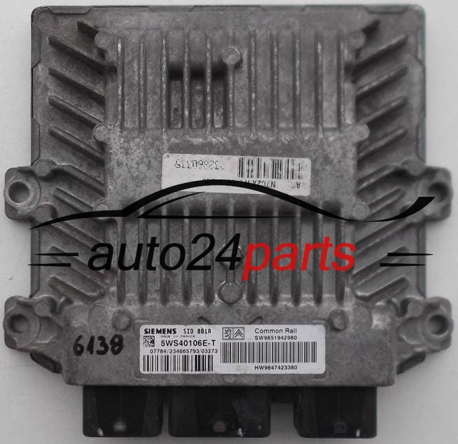CITROEN PEUGEOT 2.0 HDI 5WS40106E-T, SW9651942980, HW9647423380