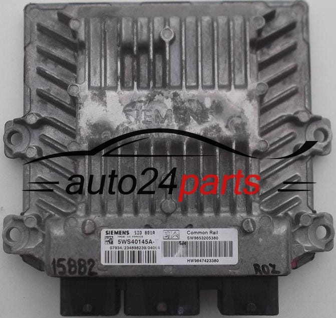 CITROEN PEUGEOT 2.2 HDI SIEMENS 5WS40145A-T, 5WS40145AT, SW9653205380, HW9647423380