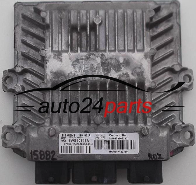 CITROEN PEUGEOT 2.2 HDI SIEMENS 5WS40145A-T, 5WS40145AT, SW9653205380, HW9647423380