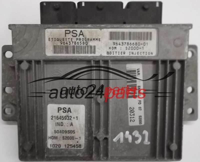 CITROEN XSARA PICASSO 1.8 16V 9643786580, 9643786680-1, HOMS2000-1, 21645932-1, 50409S05, 1020 125458
