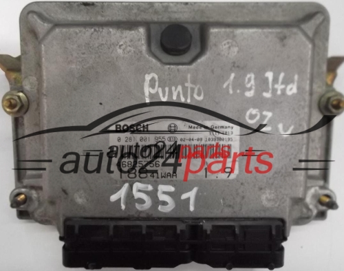 FIAT PUNTO 1.9 JTD BOSCH 0281001955, 0 281 001 955, 46825756, 1039S00195, 18841WAA