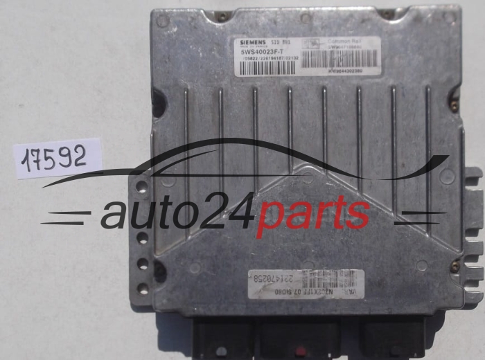 KOMPUTER STEROWNIK SILNIKA CITROEN C5 2.0 HDI SIEMENS 5WS40023F-T, 5WS40023FT, SW 9647166880, HW 9644302380 