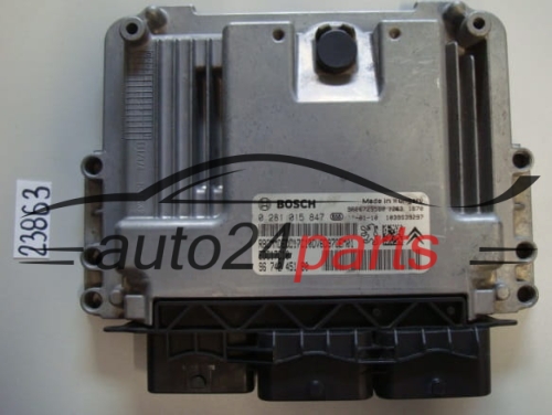 KOMPUTER STEROWNIK SILNIKA CITROEN PEUGEOT 1.6 HDI BOSCH 0 281 015 847, 0281015847, 96 742 451 80, 9674245180, 9666729580, EDC17C10