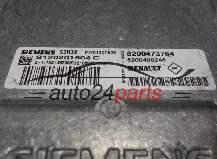 Calculateur Moteur RENAULT S120201604C 8200473764 SIM32