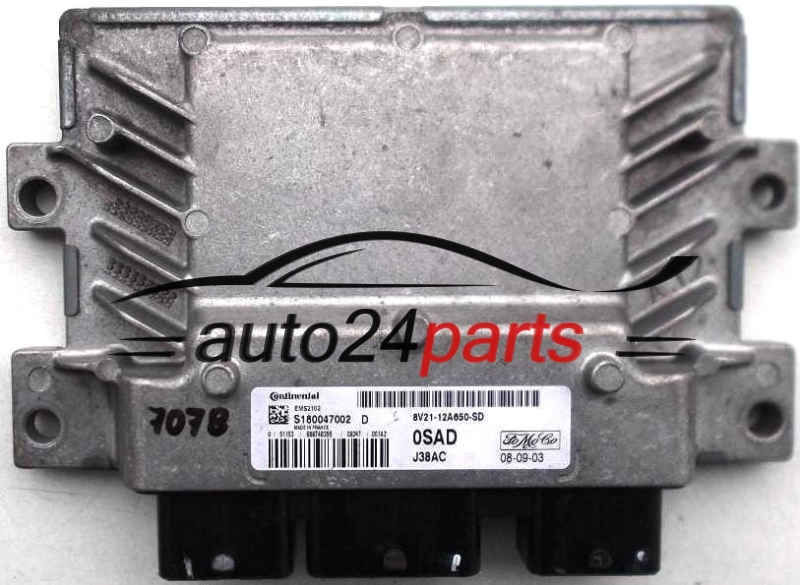 FORD FIESTA 1.25 8V21-12A650-SD, 8V2112A650SD, 12A650SD, S180047002 D, 0SAD, J38AC