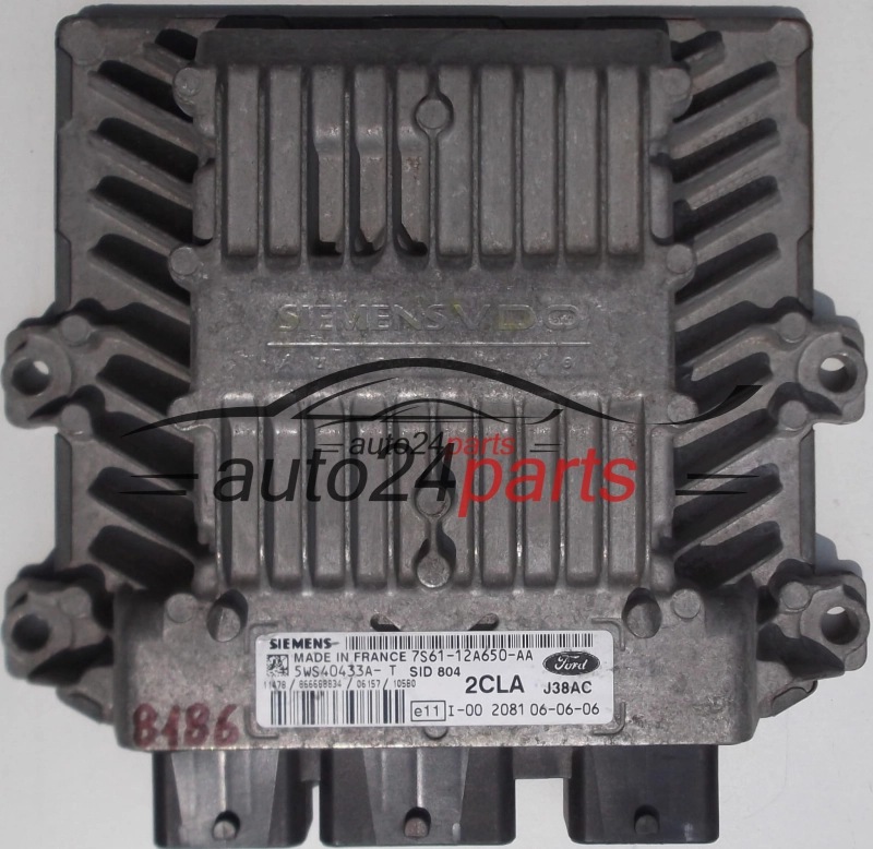 FORD FIESTA 1.4 TDCI 7S6112A650AA, 7S61-12A650-AA SIEMENS SID 804 2CLA J38AC, 5WS40433A-T