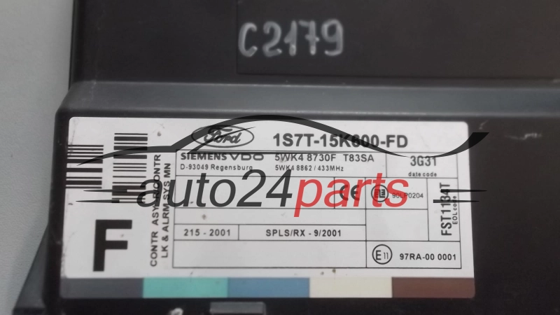 Módulo de confort Ford 1S7T15K600FD 5WK48730F