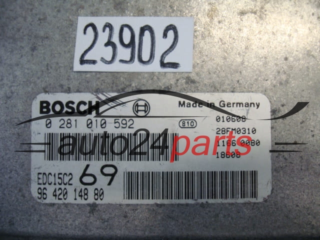 Sterownik silnika Peugeot 306 2.0 HDI 0281010592 9642014880 – zdjęcie 2