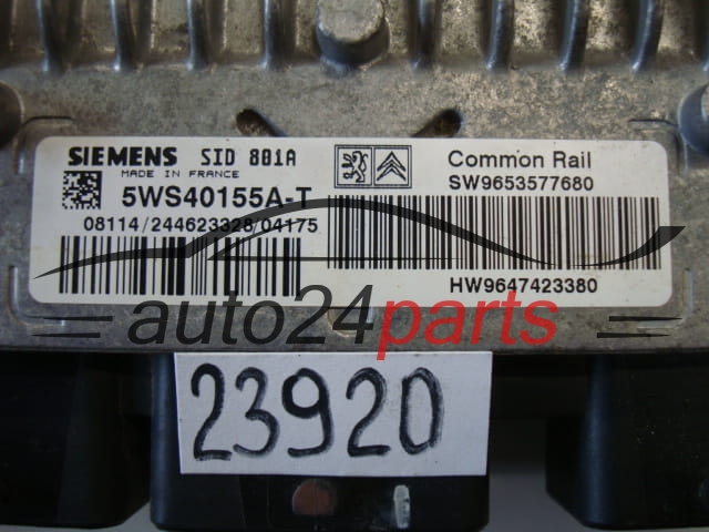 Sterownik silnika Citroen Berlingo Peugeot Partner 2.0 HDI 5WS40155AT SW9653577680 – zdjęcie 2