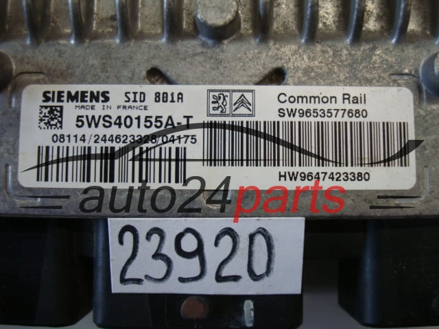 Sterownik silnika Citroen Berlingo Peugeot Partner 2.0 HDI 5WS40155AT SW9653577680 – zdjęcie 2