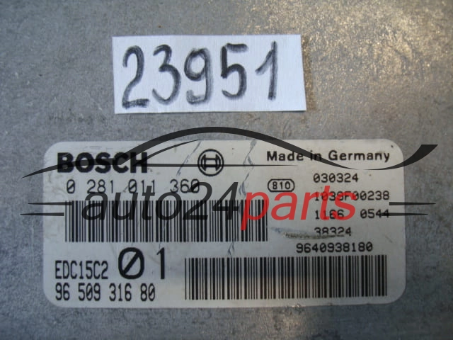 Sterownik silnika Peugeot 406 Coupe 2.0 HDI 0281011360 9650931680 – zdjęcie 4