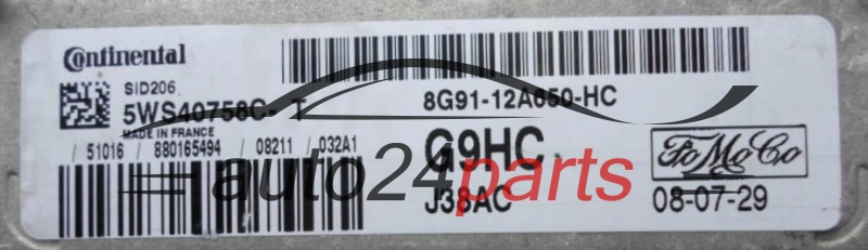 Μονάδα Ελέγχου Κινητήρα FORD GALAXY 2.0 TDCI Continental 5WS40758C-T,  FoMoCo 8G91-12A650-HC