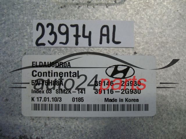 Centralita de motor HYUNDAI KIA 39146-2G930 391462G930 39116-2G930 391162G930 5WY5H88A