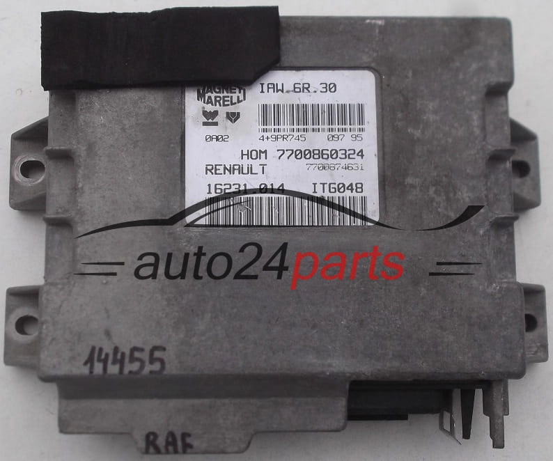 CENTRALINA DO MOTORE RENAULT TWINGO 1.2 MAGNETI MARELLI IAW 6R.30, IAW6R30, 7700860324, 7700874631, 16231.014, 16231014