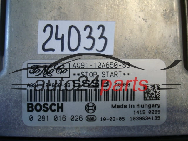 LAND ROVER BOSCH 0 281 016 026, 0281016026, AG91-12A650-SB, AG9112A650SB