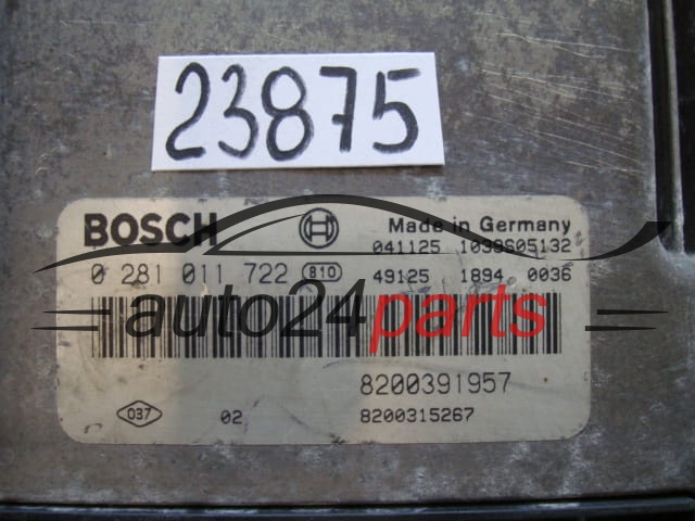 RENAULT BOSCH 0 281 011 722, 0281011722, 8200391957
