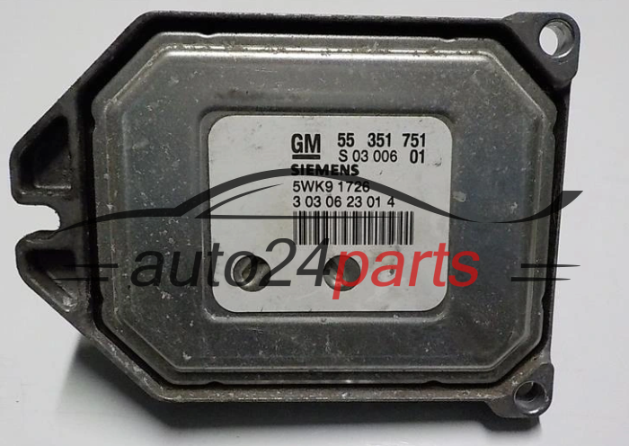 ECU ENGINE CONTROLLER OPEL ASTRA ZAFIRA 1.8 Z18XE SIEMENS 5WK91726, 5WK9 1726, 55351751, 55 351 751