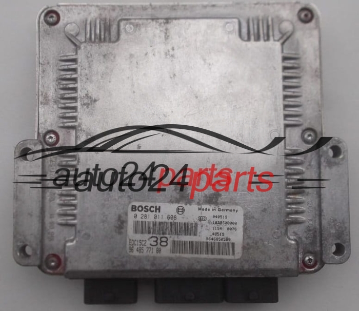 KOMPUTER STEROWNIK SILNIKA FIAT ULYSSE 2.0 JTD BOSCH 0 281 011 608, 0281011608, 96 485 771 80, 9648577180, 9646850580, EDC15C2 - PLUG&PLAY